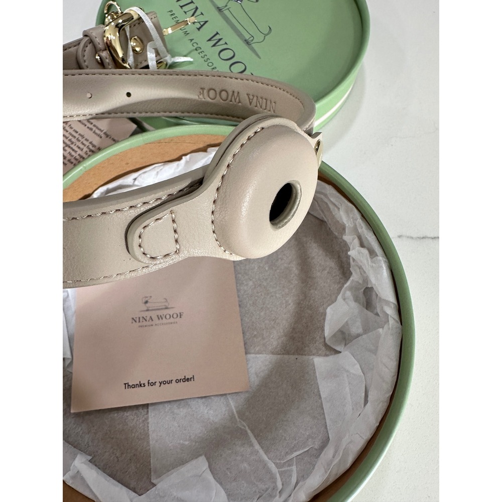 Nina Woof Cupertino Collar Beige Size L Dog Pet Accessory New in Box - Picture 2 of 3